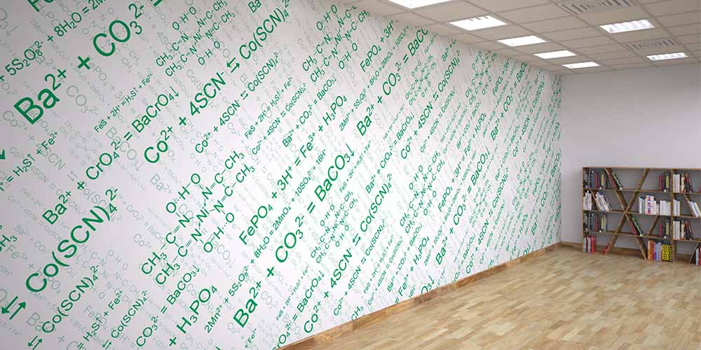Kimyasal Formüller Duvar Kağıdı - Fen ve Kimya Sınıfları İçin Duvar Tasarımı 1118