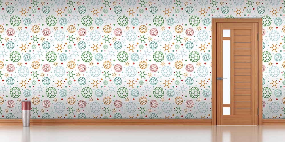 Soyut ve Renkli Bilim Temalı Duvar Kağıdı - Fen Sınıfı Modern Tasarım 1121