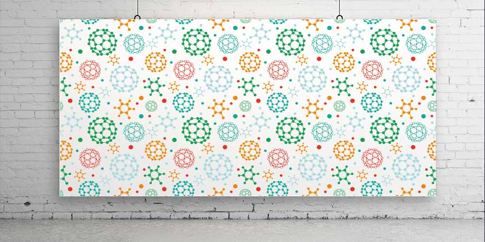 Soyut ve Renkli Bilim Temalı Duvar Kağıdı - Fen Sınıfı Modern Tasarım 1121