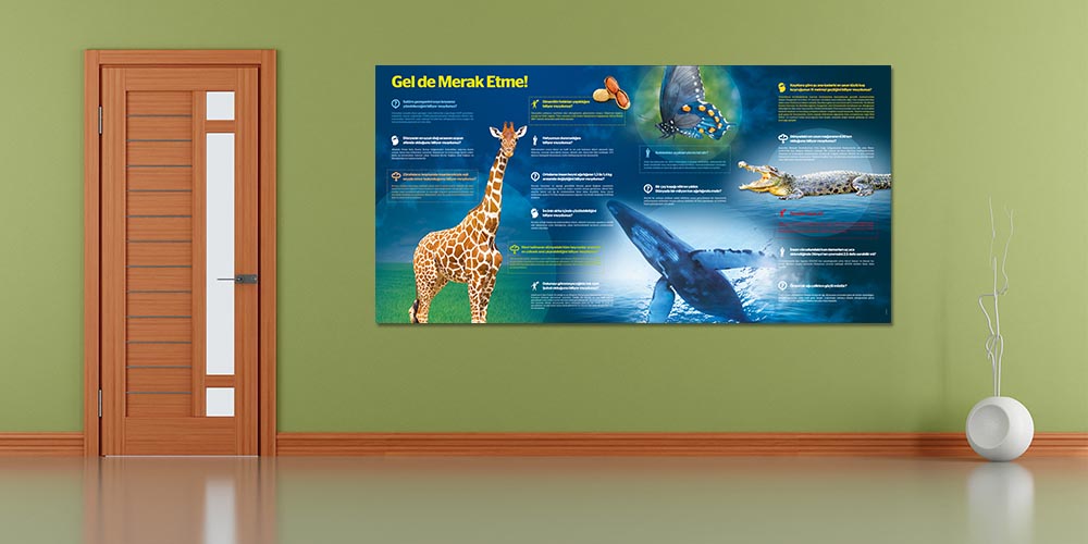 Büyük Boyut Fen Bilimleri ve Teknoloji Duvar Posteri - Eğitici Okul Dekorasyonu F-408