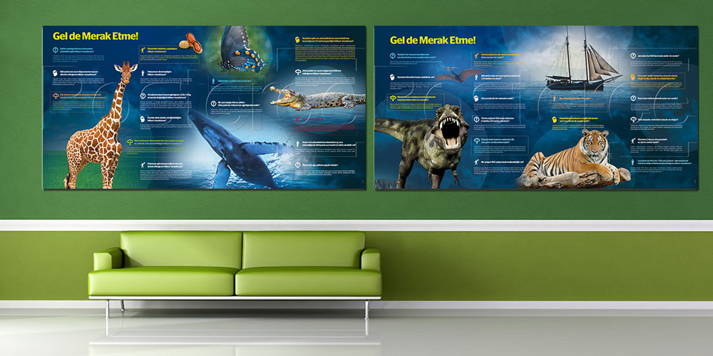 Büyük Boyut Fen Bilimleri ve Teknoloji Duvar Posteri - Eğitici Okul Dekorasyonu F-408