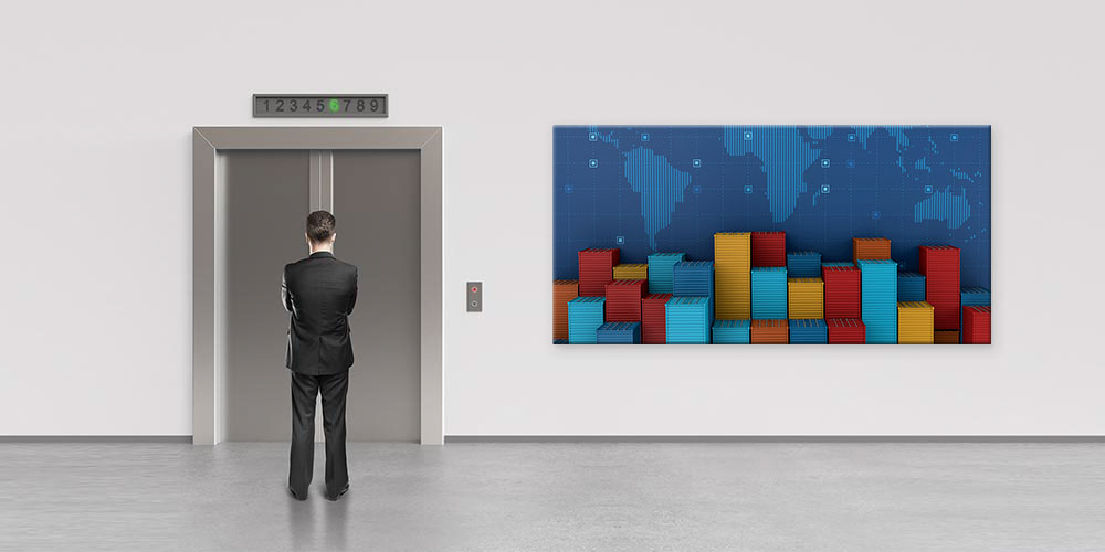Lojistik ve Ticaret Konteyner Temalı Büyük Ebat Duvar Dekoru 7956
