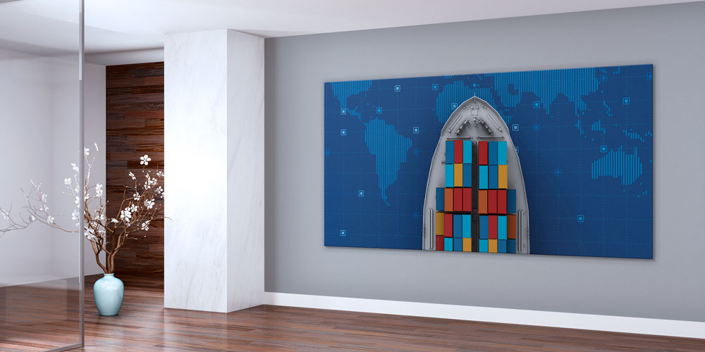 Lojistik ve Deniz Taşımacılığı Temalı Büyük Ebat Duvar Dekoru 7957