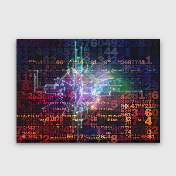Rakam ve Finans Temalı Modern Kanvas Duvar Tablosu – 5324