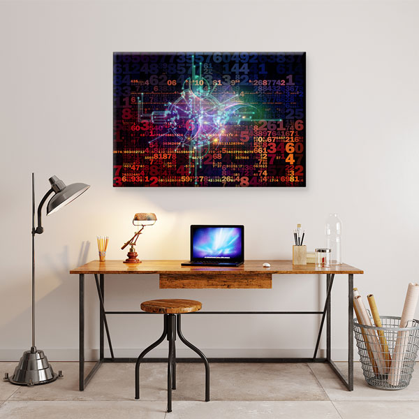 Rakam ve Finans Temalı Modern Kanvas Duvar Tablosu – 5324