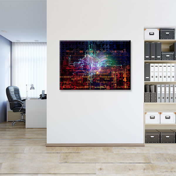 Rakam ve Finans Temalı Modern Kanvas Duvar Tablosu – 5324
