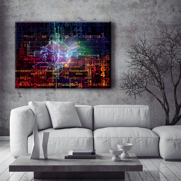 Rakam ve Finans Temalı Modern Kanvas Duvar Tablosu – 5324