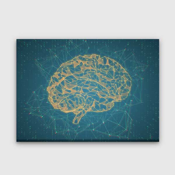 Finans ve Ticaret Temalı Beyin Figürlü Kanvas Duvar Tablosu – 5322