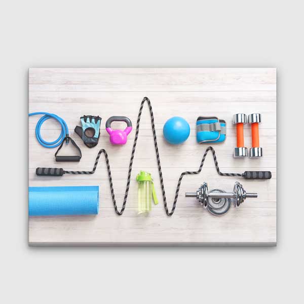 fitness-duvar-dekor-5786-00 Fitness EKG Kanvas Tablo – 5786