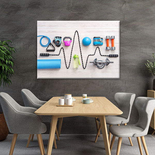 Fitness EKG Kanvas Tablo – 5786