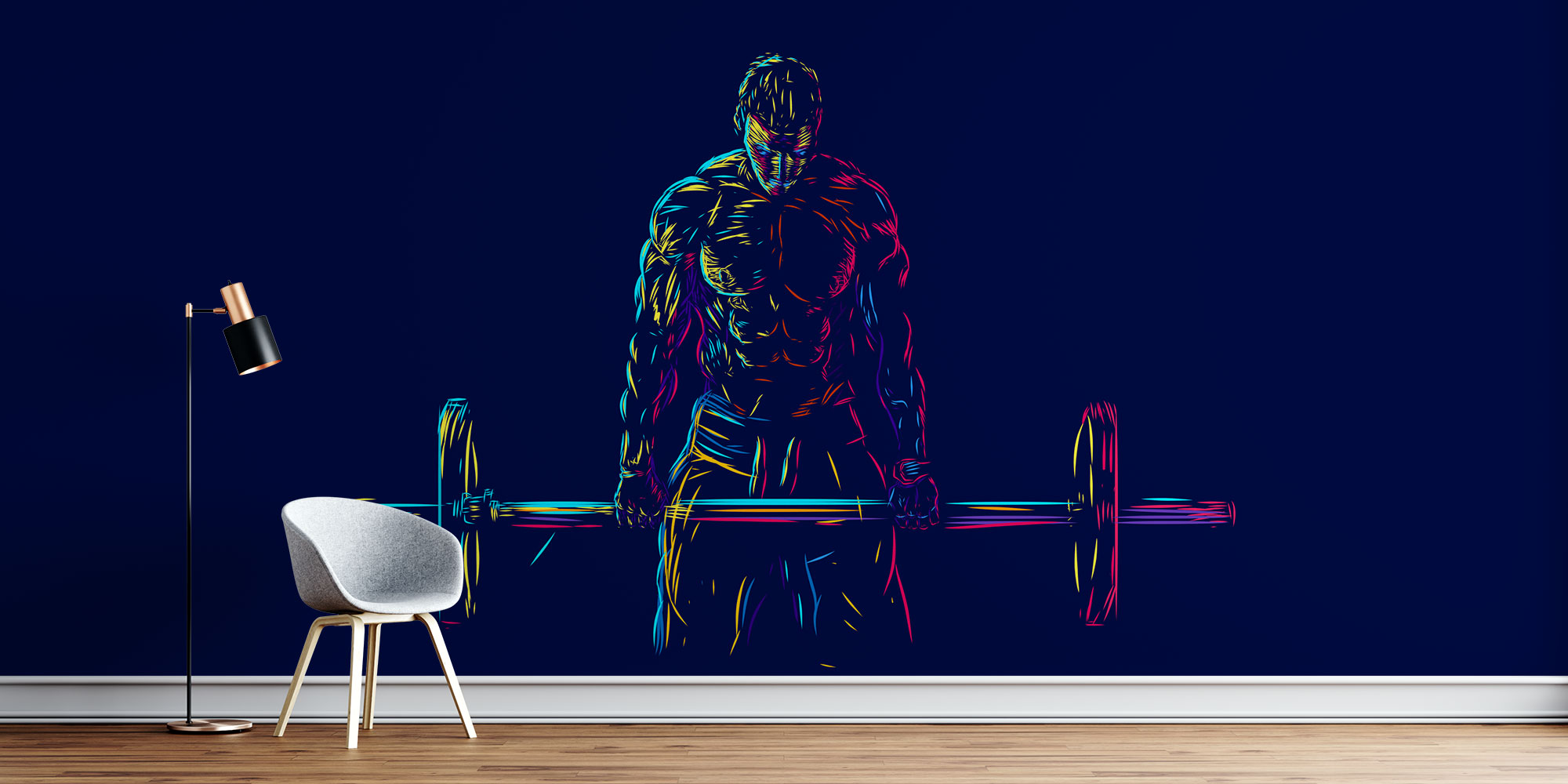 Neon Fitness Vücut Geliştirme Duvar Kağıdı 5842