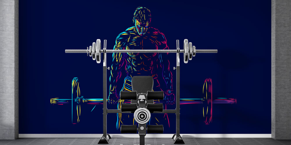 Neon Fitness Vücut Geliştirme Duvar Kağıdı 5842