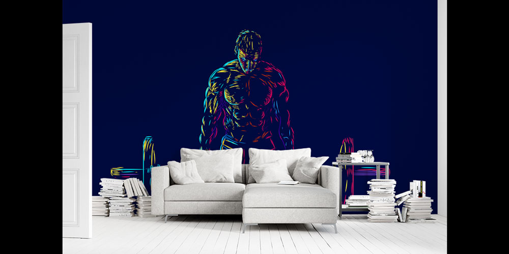 Neon Fitness Vücut Geliştirme Duvar Kağıdı 5842