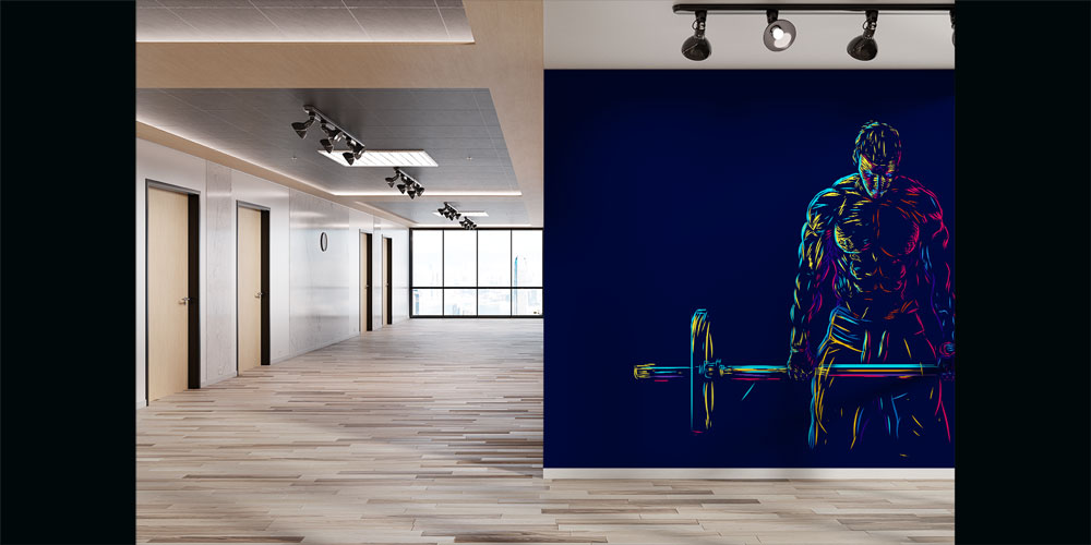 Neon Fitness Vücut Geliştirme Duvar Kağıdı 5842