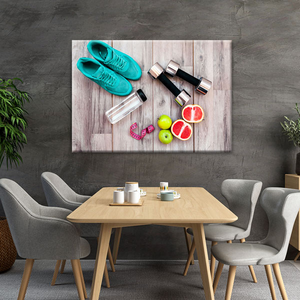 Sağlıklı Yaşam Fitness Kanvas Tablo – 5785
