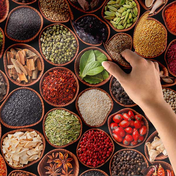 Renkli Baharat Kaseleri Duvar Örtüsü 12498