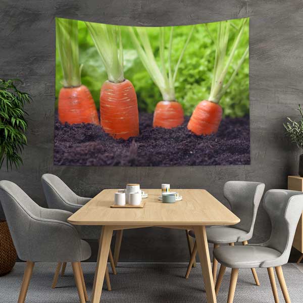 Toprakta Yetişen Havuçlar Duvar Örtüsü 12520