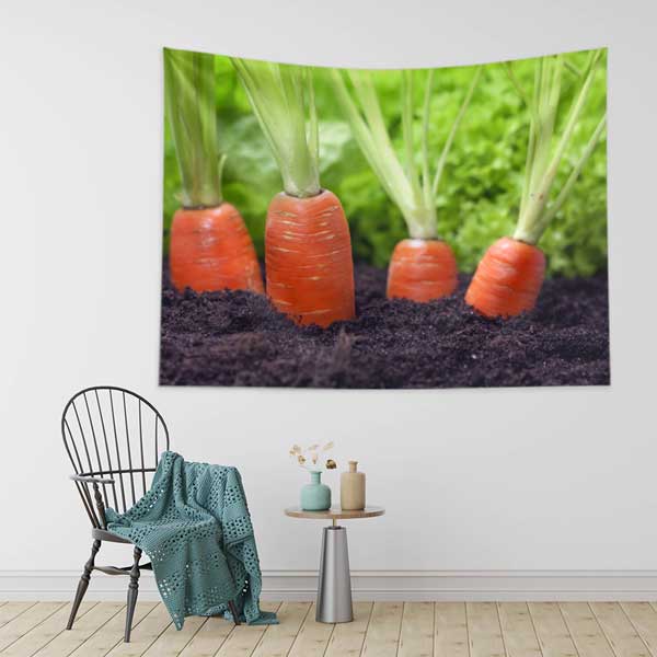 Toprakta Yetişen Havuçlar Duvar Örtüsü 12520