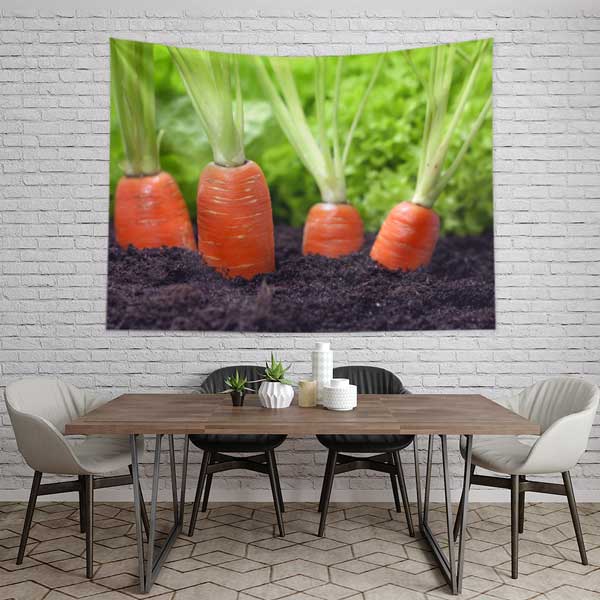 Toprakta Yetişen Havuçlar Duvar Örtüsü 12520