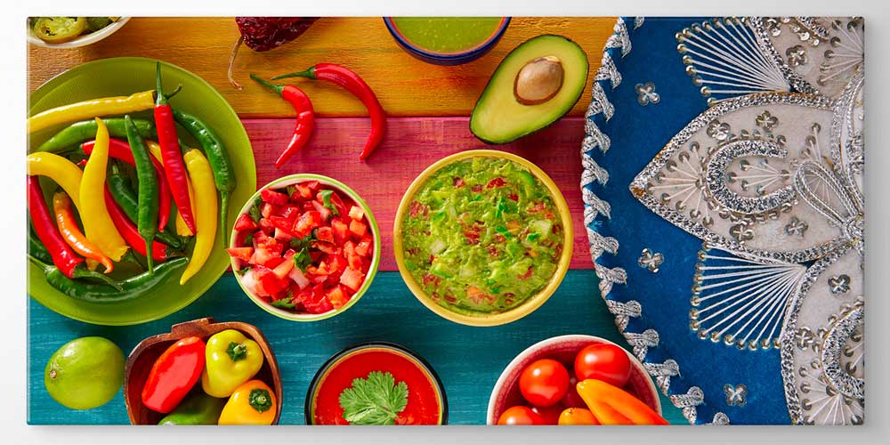 food-big-size-decor-12415-03 Meksika Mutfağı ve Renkli Lezzetler Temalı Büyük Ebat Duvar Dekoru – 12415