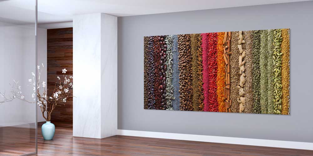 Renkli Baharat Çeşitleri Temalı Büyük Ebat Duvar Dekoru – 12407