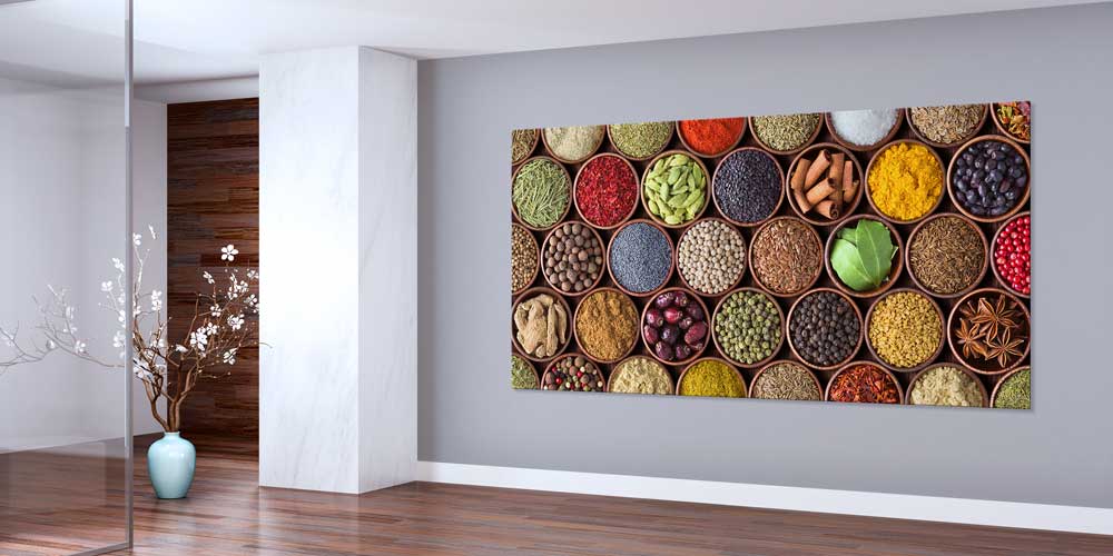 Baharat Kavanozları Temalı Büyük Ebat Duvar Dekoru – 12408