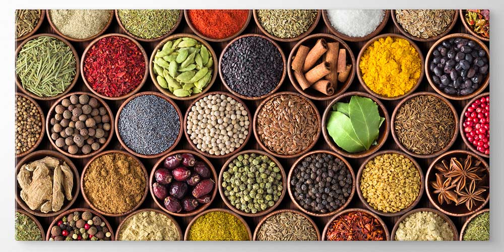 Baharat Kavanozları Temalı Büyük Ebat Duvar Dekoru – 12408