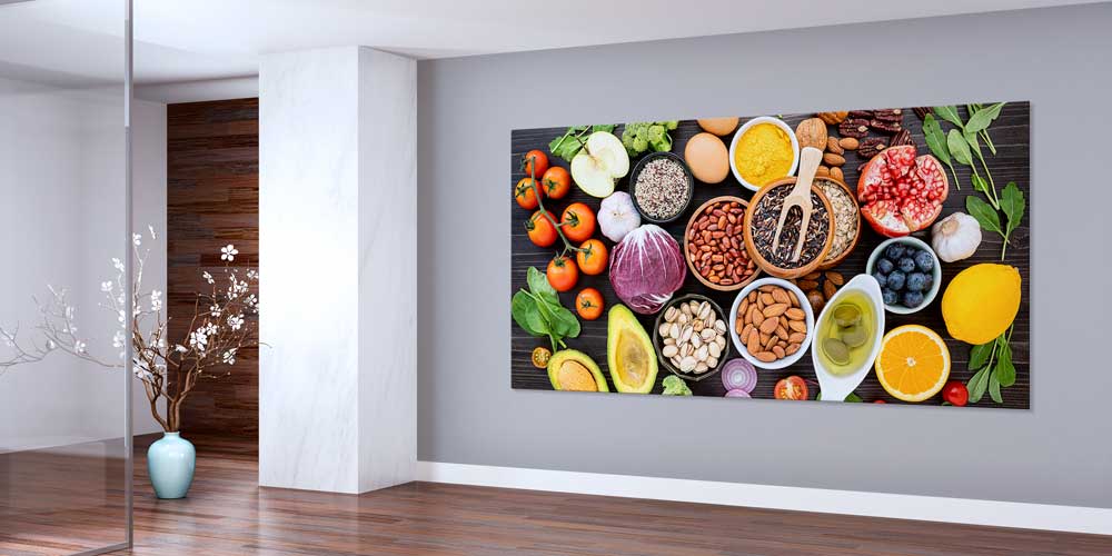 Renkli Sebze, Meyve ve Bakliyat Temalı Büyük Ebat Duvar Dekoru – 12412