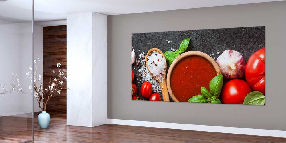 Domates Sosu ve Taze Baharatlar Temalı Büyük Ebat Duvar Dekoru – 12414