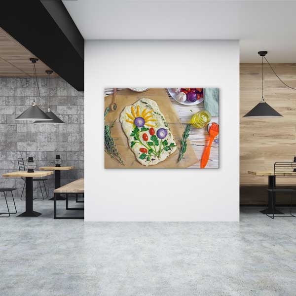 Sebzeli Sanat Ekmek Görselli Mutfak Duvar Tablosu – 12240