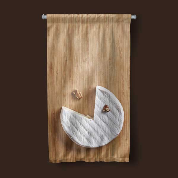 Peynir ve Ceviz Temalı Mutfak Sanatı Duvar Flaması 12606