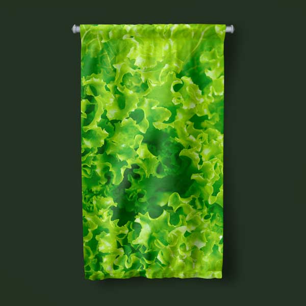 Yeşil Marul Dokulu Duvar Flaması Kumaş Baskı 12610