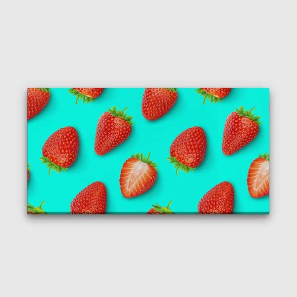Çilek Desenli Modern Duvar Tablosu – 12261