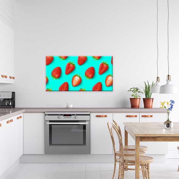 food-wall-art-canvas-12261-04 Çilek Desenli Modern Duvar Tablosu – 12261