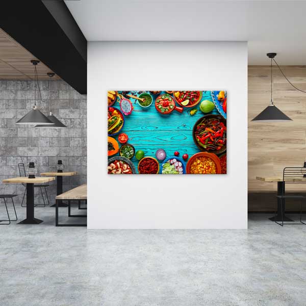 Meksika Sofrası Temalı Canlı Renkli Kanvas Duvar Tablosu – 12226