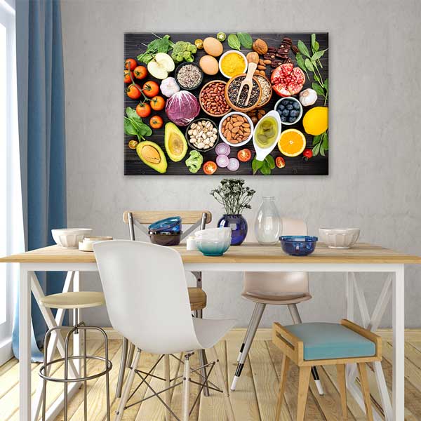 food-wall-art-decor-12230-01 Sağlıklı Besinler ve Doğal Gıdalar Temalı Kanvas Duvar Tablosu – 12230
