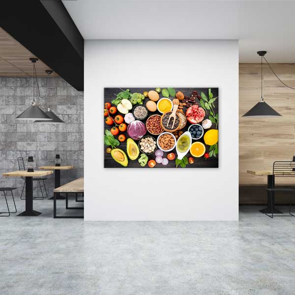 food-wall-art-decor-12230-02 Sağlıklı Besinler ve Doğal Gıdalar Temalı Kanvas Duvar Tablosu – 12230