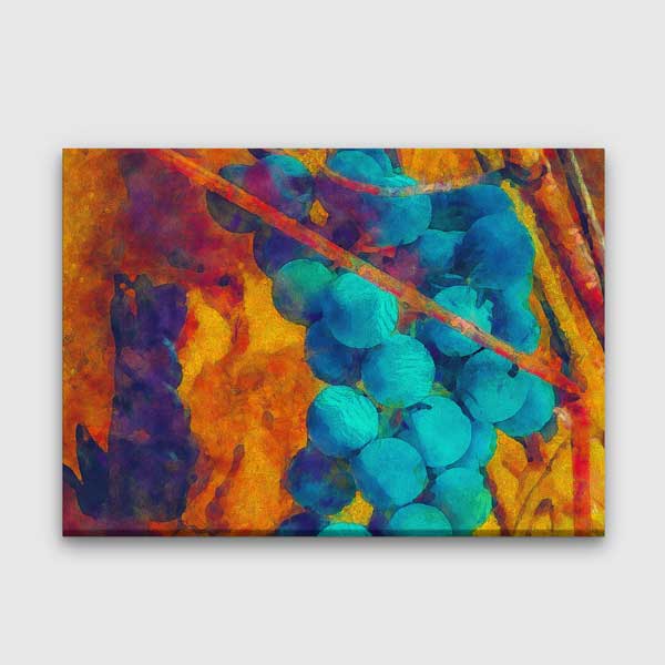 Soyut Üzüm Desenli Sanatsal Kanvas Duvar Tablosu – 12233
