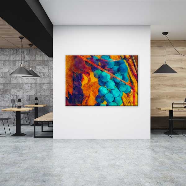 Soyut Üzüm Desenli Sanatsal Kanvas Duvar Tablosu – 12233