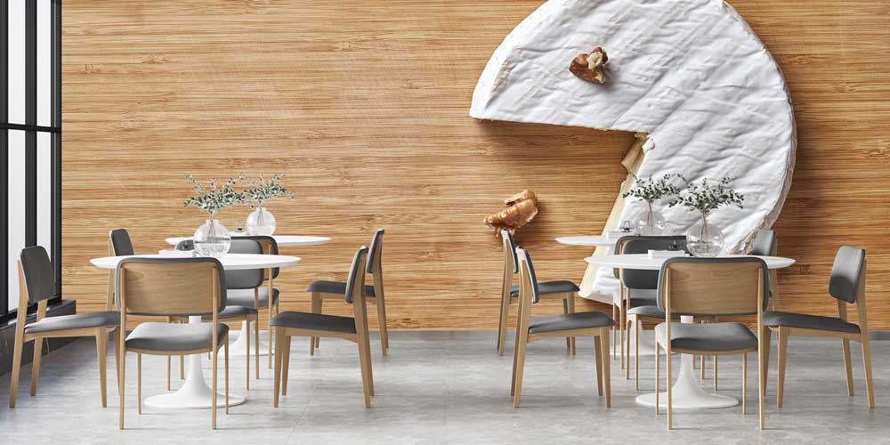 Peynir ve Ceviz Detaylı Minimalist Duvar Kağıdı 12302