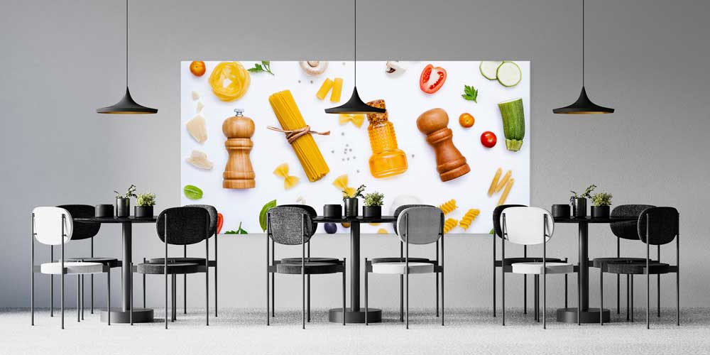 Makarna, Zeytinyağı ve Baharat Temalı Büyük Ebat Duvar Dekoru – 12420