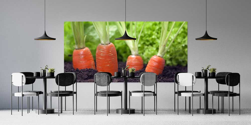 Toprakta Yetişen Havuçlar Temalı Büyük Ebat Duvar Dekoru – 12422