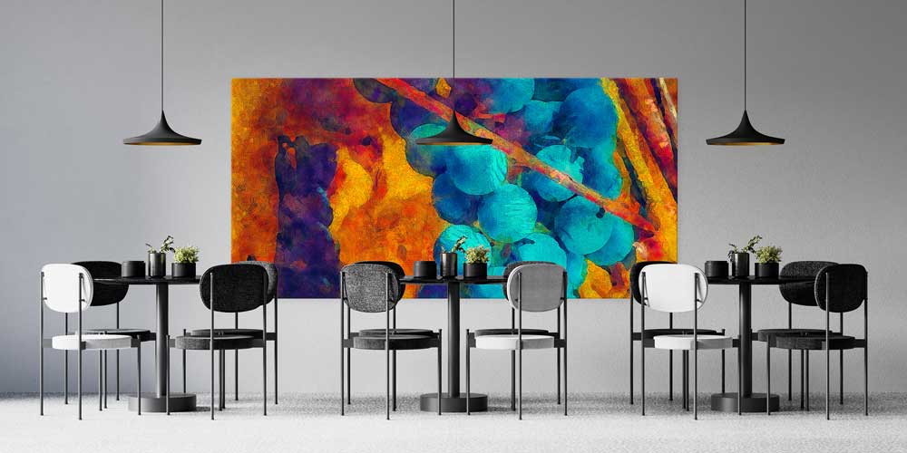 Soyut Üzüm Salkımı Temalı Büyük Ebat Duvar Dekoru – 12425