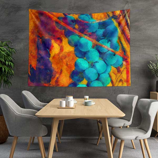 Soyut Üzüm Salkımı Desenli Duvar Örtüsü 12502