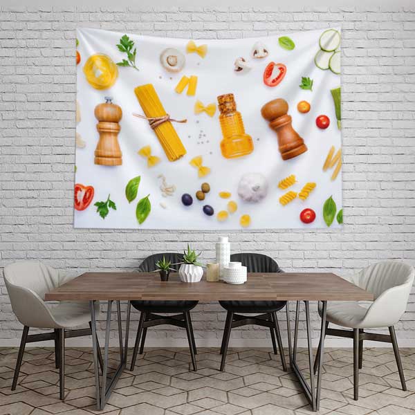 Makarna ve Baharat Kompozisyonu Duvar Örtüsü 12509