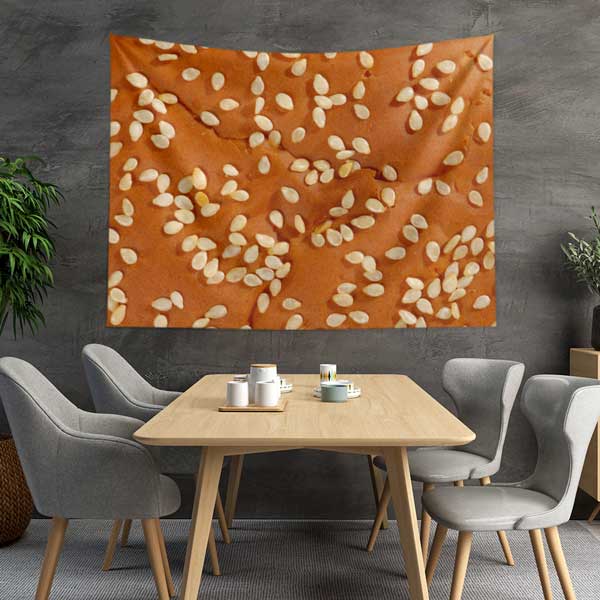 food-wall-art-decor-12521-01 Susam Taneli Ekmek Dokulu Duvar Örtüsü 12521