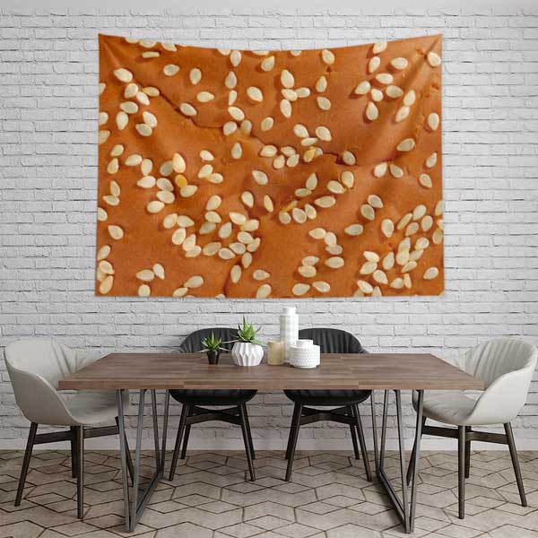 food-wall-art-decor-12521-03 Susam Taneli Ekmek Dokulu Duvar Örtüsü 12521