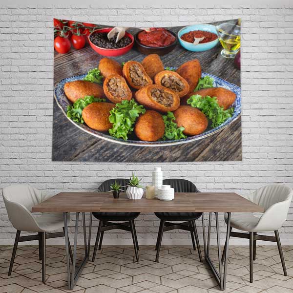 İçli Köfte Temalı Duvar Örtüsü 12578