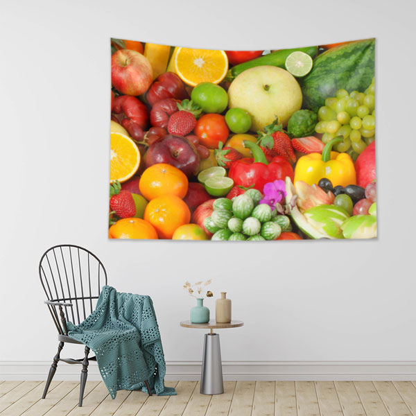 Taze Meyve ve Sebze Karışımı Duvar Örtüsü 8326