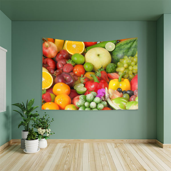 Taze Meyve ve Sebze Karışımı Duvar Örtüsü 8326
